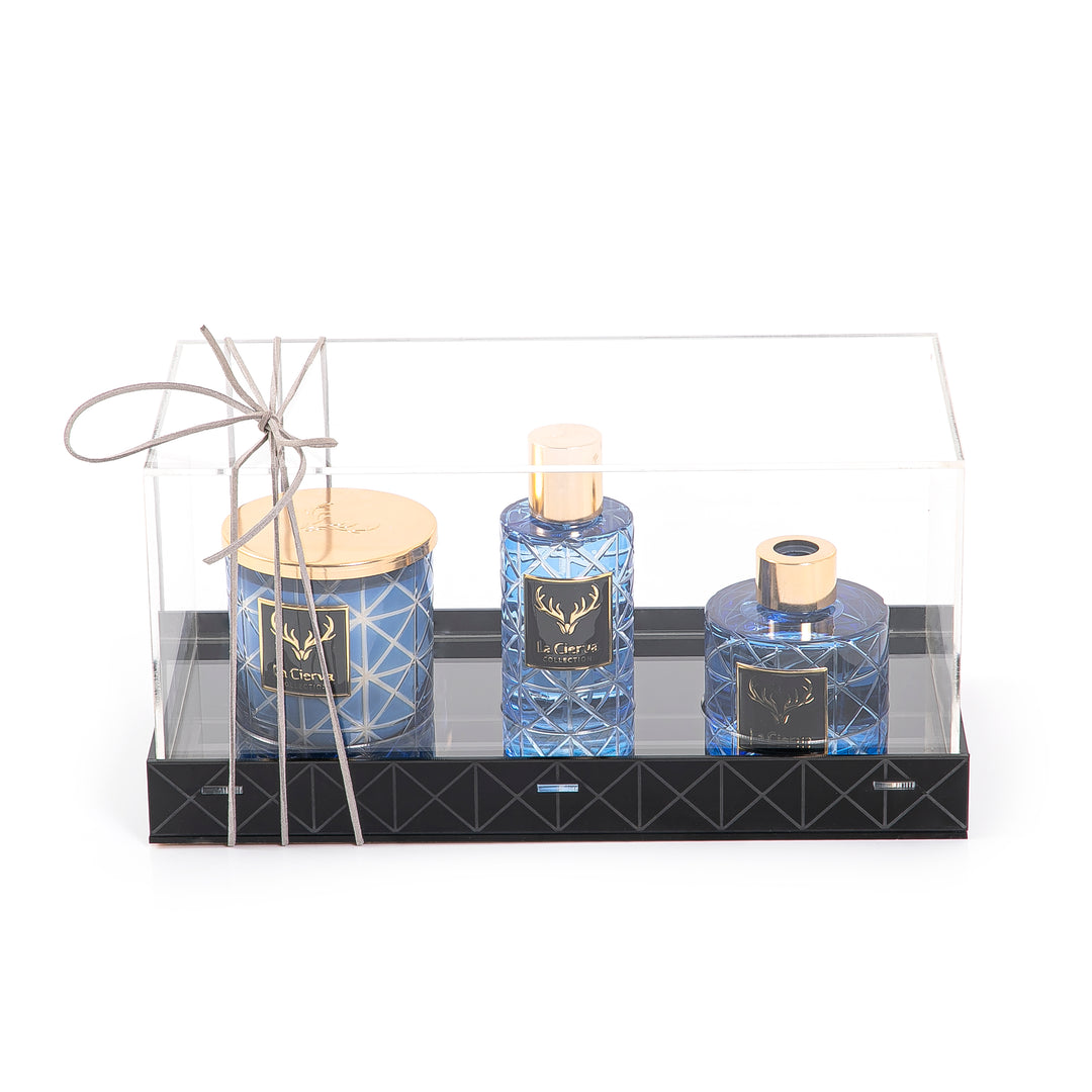 MINI MARINA - REED DIFFUSER, HOME SPRAY & CANDLE With acrylic box