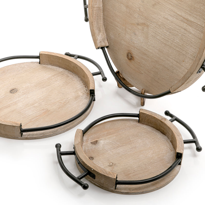 Set of 3 Wooden trays (6937251676325)