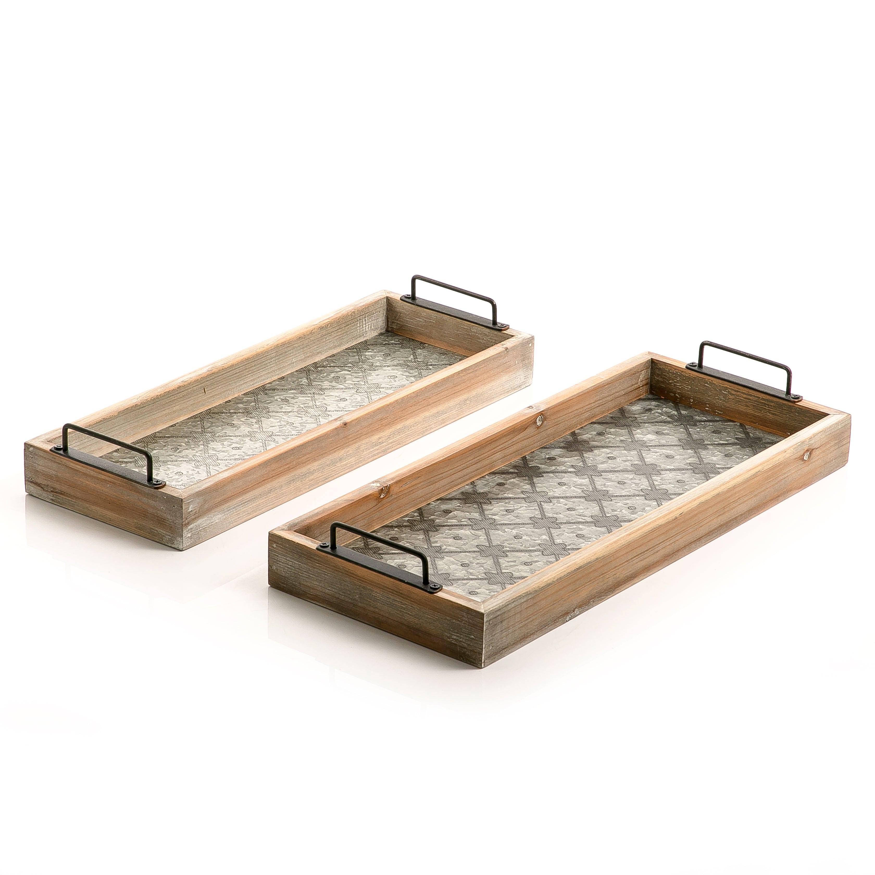 Set of 2 wooden trays – CASCADES