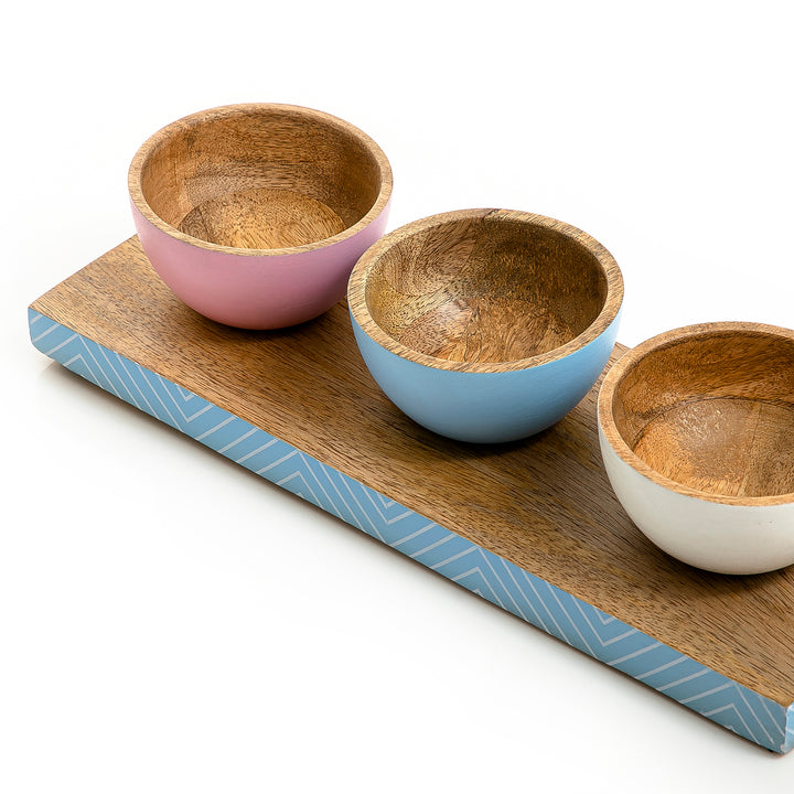 Wooden 3 bowls