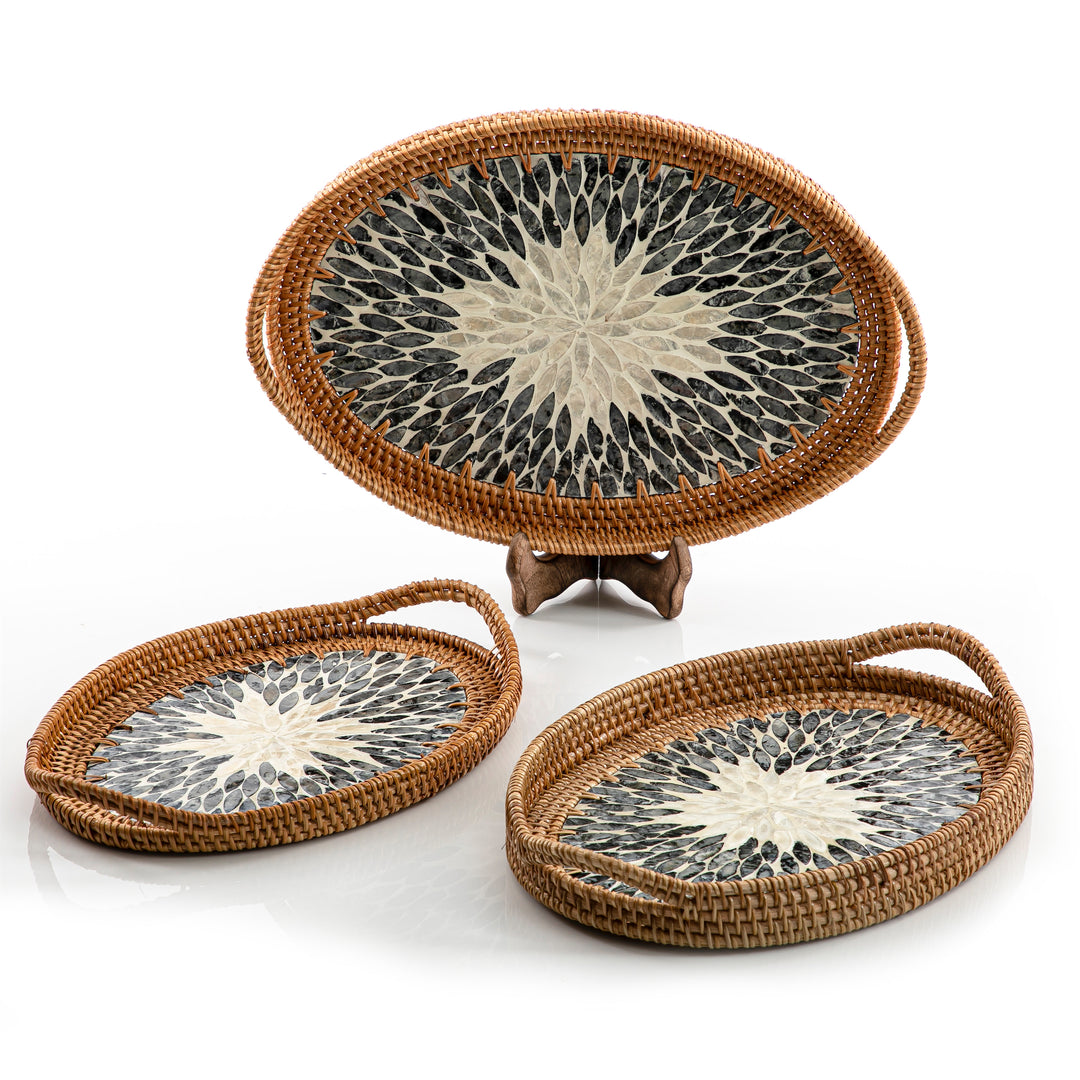 rattan oval tray set of 3 (5895177371813)