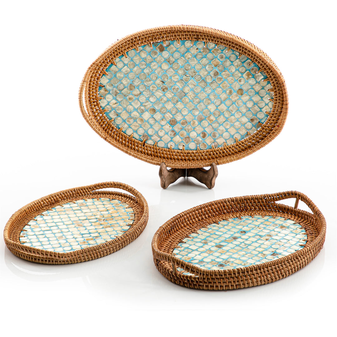 rattan oval tray set of 3 (5895145095333)