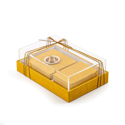 مبخر جلد ثعبان مع صندوق وغطاء اكريليك - أصفر (5342781210789)